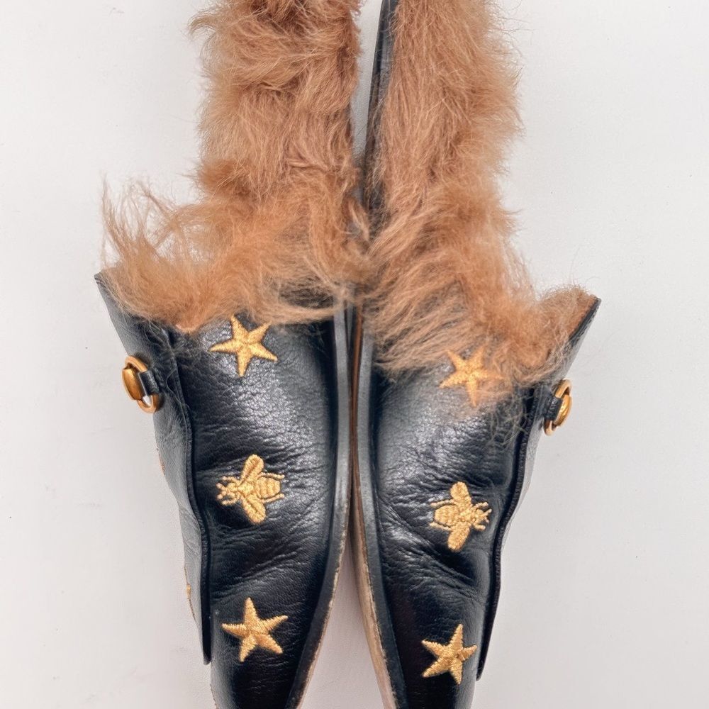 Gucci Princetown Horsebit Embroidered Bees Stars Leather
Loafer Mule EU 37.5 - Picture 11 of 13